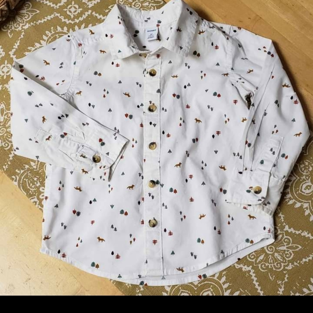 Old Navy 3T Fall Button Front Shirt EUC!